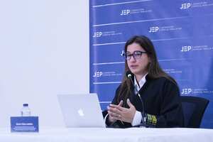 La magistrada Diana Vega, presidió la diligencia.