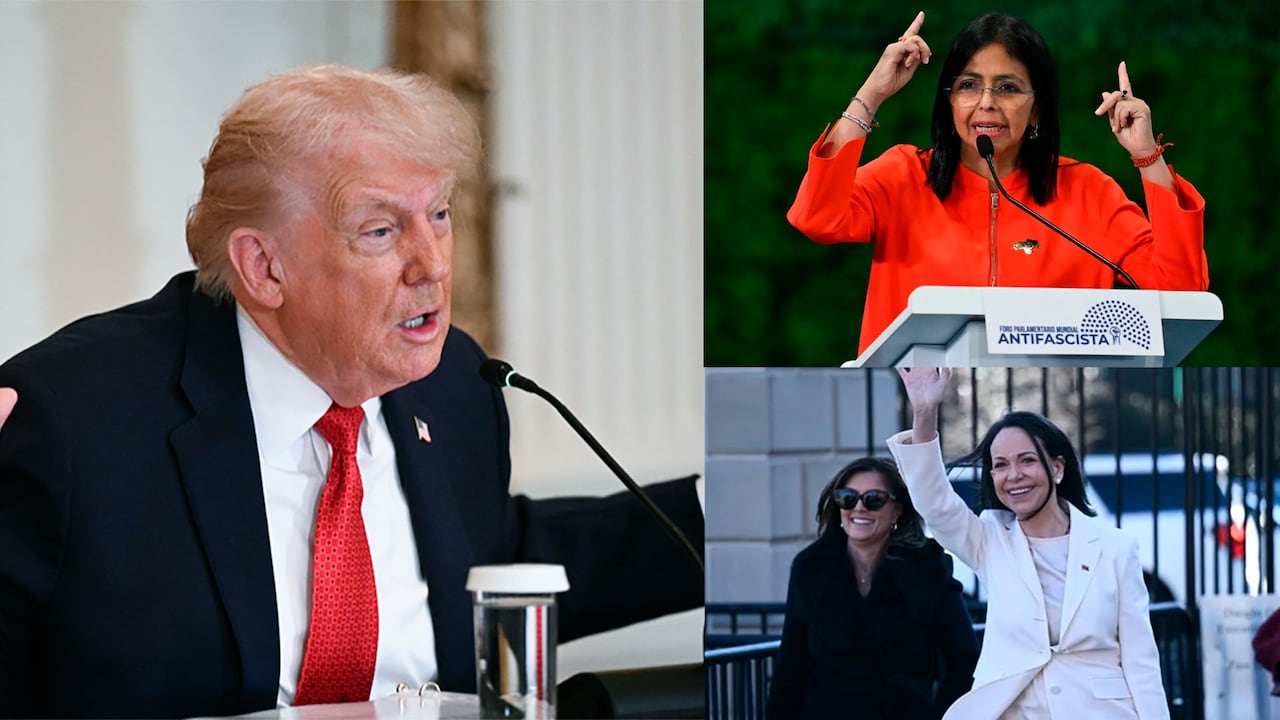 Donald Trump explica por qué aún no se la juega por María Corina Machado y sí por Delcy Rodríguez