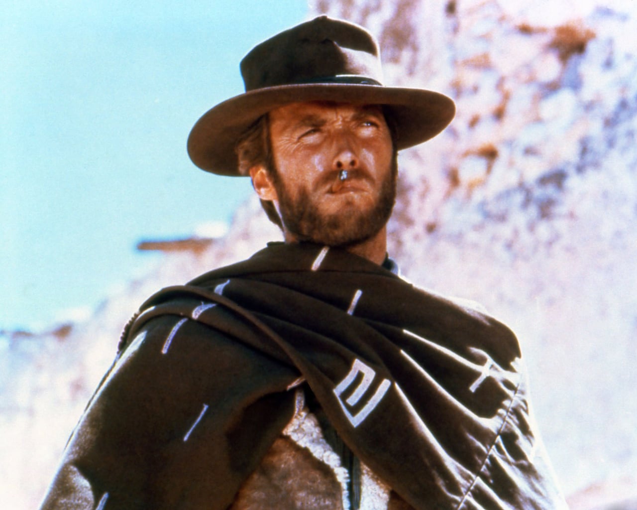 Clint Eastwood y su icónica imagen en el cine western.