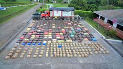 Las 8,6 toneladas de marihuana se encontraba escondida en un camión dobletroque y estaba avaluada en más de 10.000 millones de pesos.