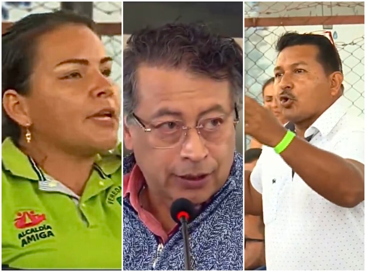 Representantes de la comunidad y el presidente Gustavo Petro