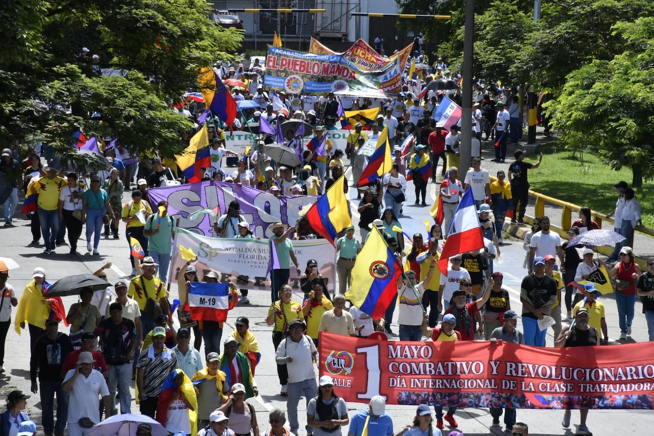 Marchas primero de mayo en Cali
