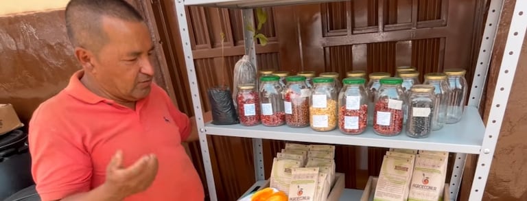 Las huertas caseras y reservorios de agua fortalecen la producción agrícola y la autonomía alimentaria de las familias campesinas de Bolívar.