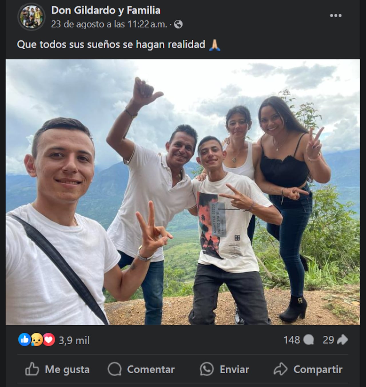 Esta fue la última publicación de Yenny Ariza, madre de Los Patojos, en redes sociales.