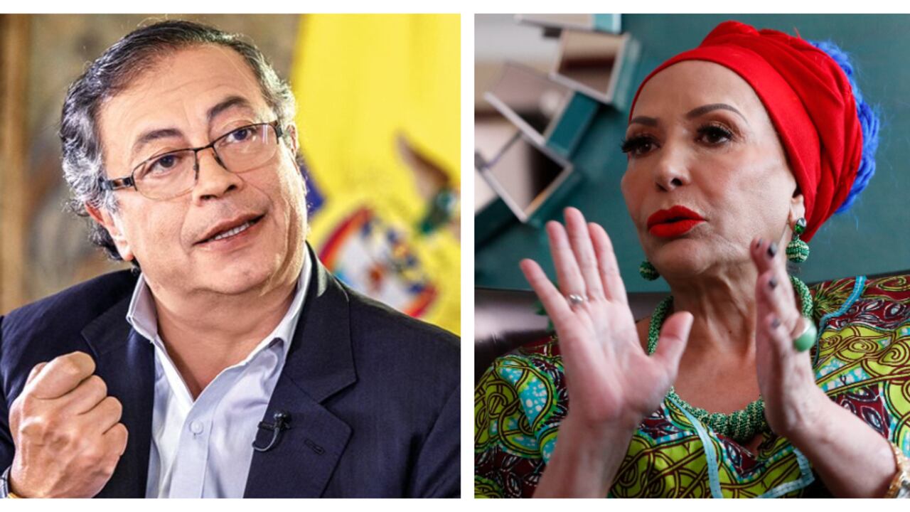 El presidente Gustavo Petro y la senadora Piedad Córdoba