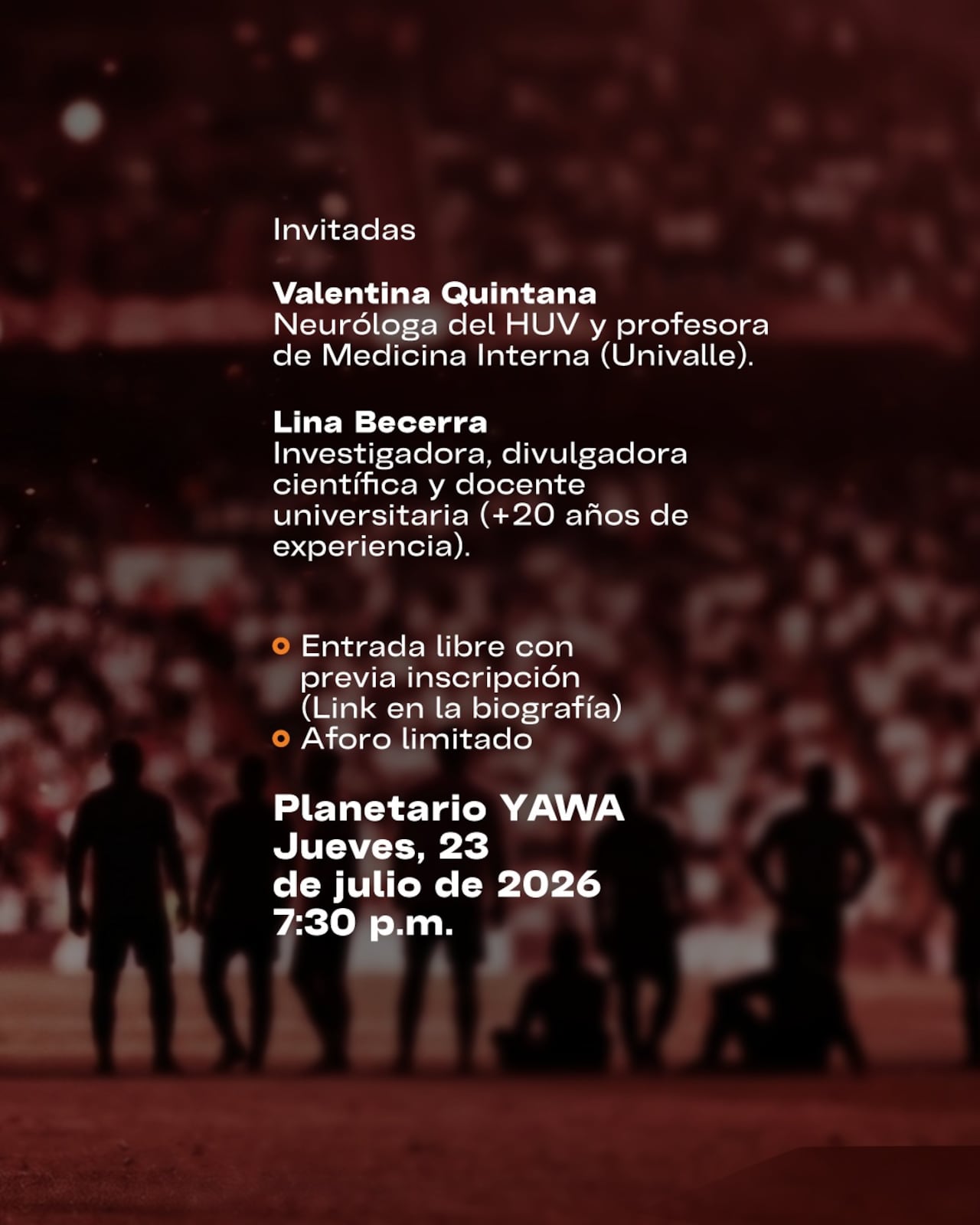 La Noche de Ciencia de Yawa propondrá un diálogo entre la neurociencia, la física y el fútbol para comprender cómo responde el cerebro en escenarios de alta presión.