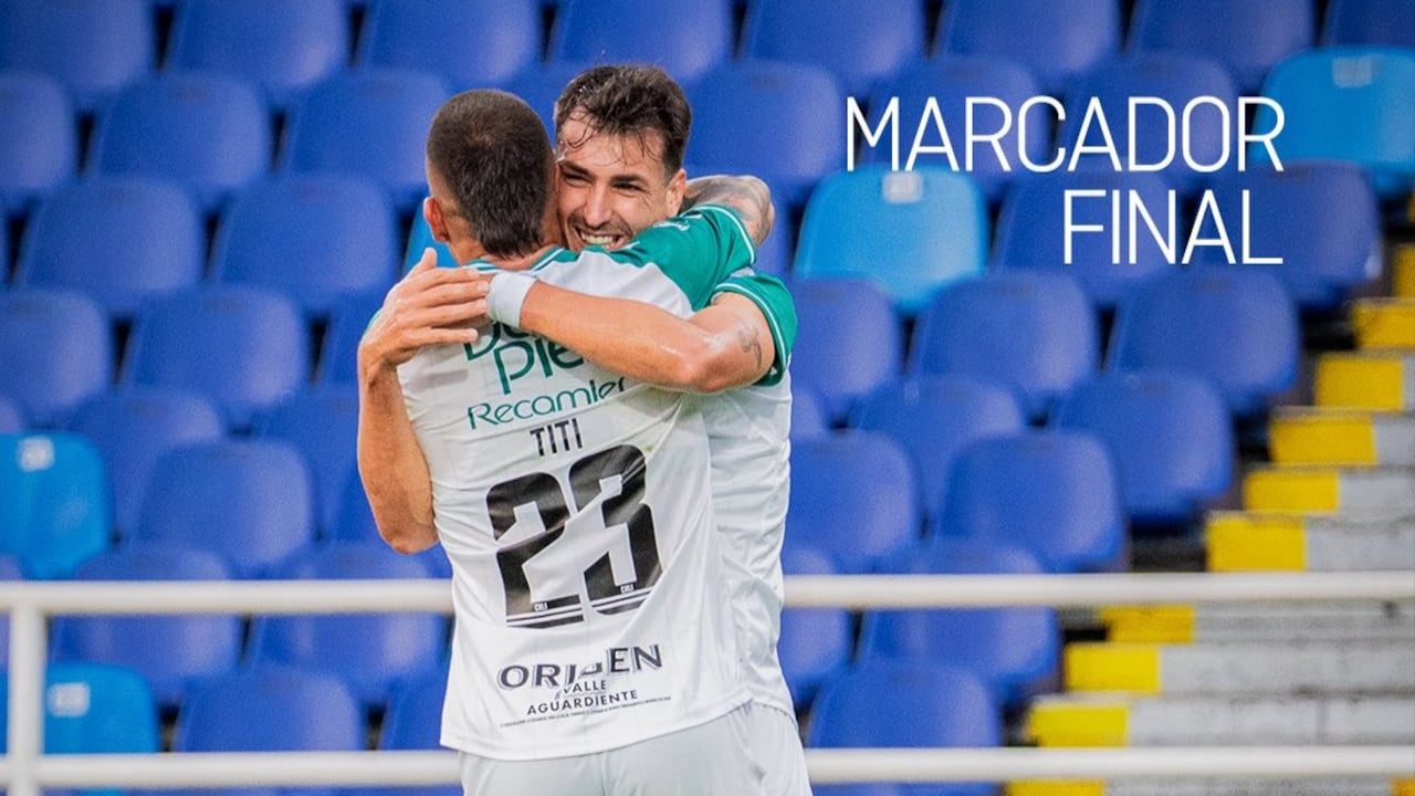 Jugadores del Deportivo Cali celebran el triunfo contra Boca Juniors por la Copa Colombia 2026.