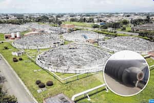 Según las autoridades ambientales, el río Cauca recibe una gran carga de contaminación y el tramo más crítico del afluente está en Cali, entre la Ptar de Cañaveralejo y la zona industrial de Yumbo. En el destacado algunas de las piezas de la Ptar.