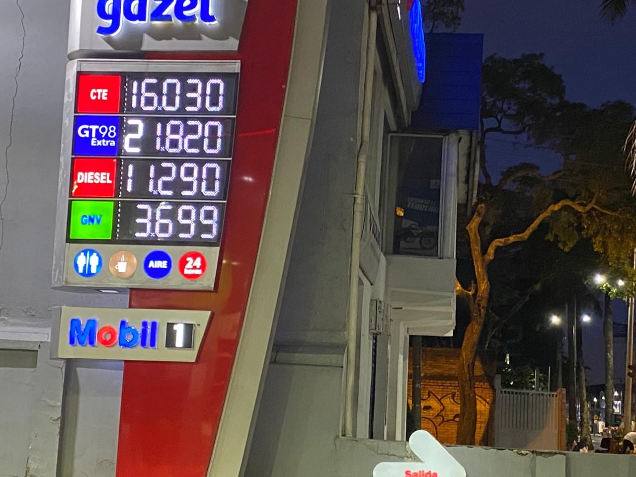 Aumento del precio de la gasolina en Cali