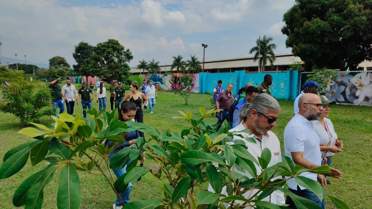 Recorrido por el corredor vial de la calle 25, con delegados de la Comuna 3, grupos sociales, la Personería Municipal, y representantes del Dagma y Corfecali, para avanzar en proceso de concertación del traslado de árboles en este sector. Fotos Jorge Orozco