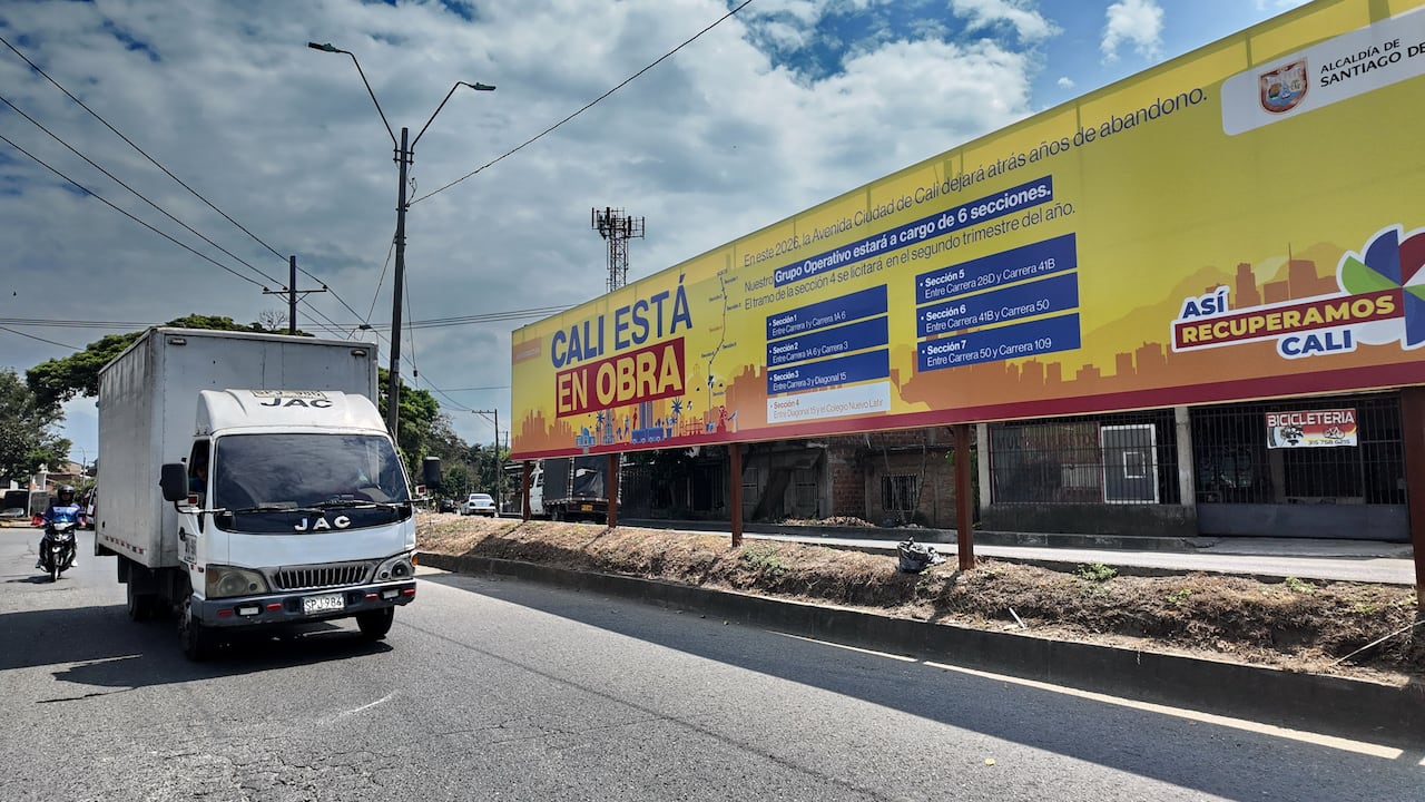 El cronograma de las obras está publicado en la Avenida Ciudad de Cali con Carrera 3.