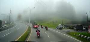 choque múltiple en la autopista Medellín - Bogotá