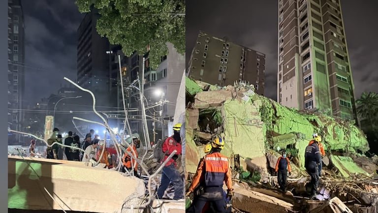 Imágenes revelan el derrumbe de una torre residencial de 14 pisos en Venezuela