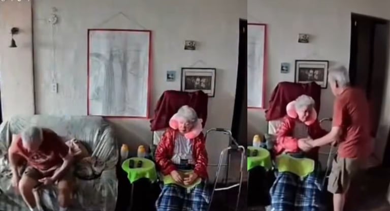 El video captado por una cámara de seguridad convirtió a la pareja de adultos mayores en uno de los símbolos de esperanza tras la emergencia sísmica.