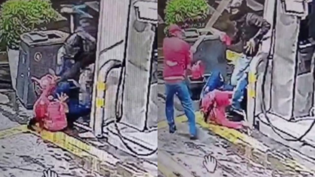 Presunto robo a estación de gasolina en Cali
