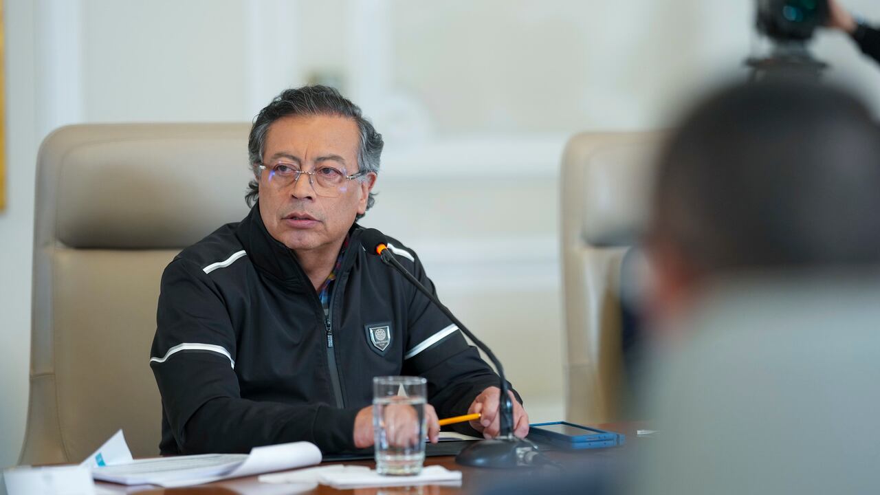 El presidente, Gustavo Petro, el 25 de marzo de 2025 en la Casa de Nariño, en Bogotá.