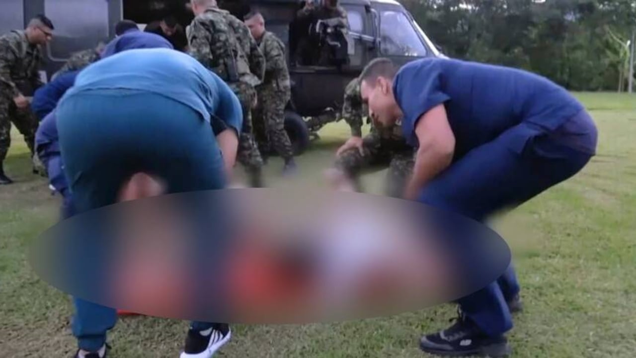 Dos militares heridos en asonada en vereda Siloé, jurisdicción del municipio de Villagarzón, departamento del Putumayo. Fotografía cortesía Ejército Nacional de Colombia.