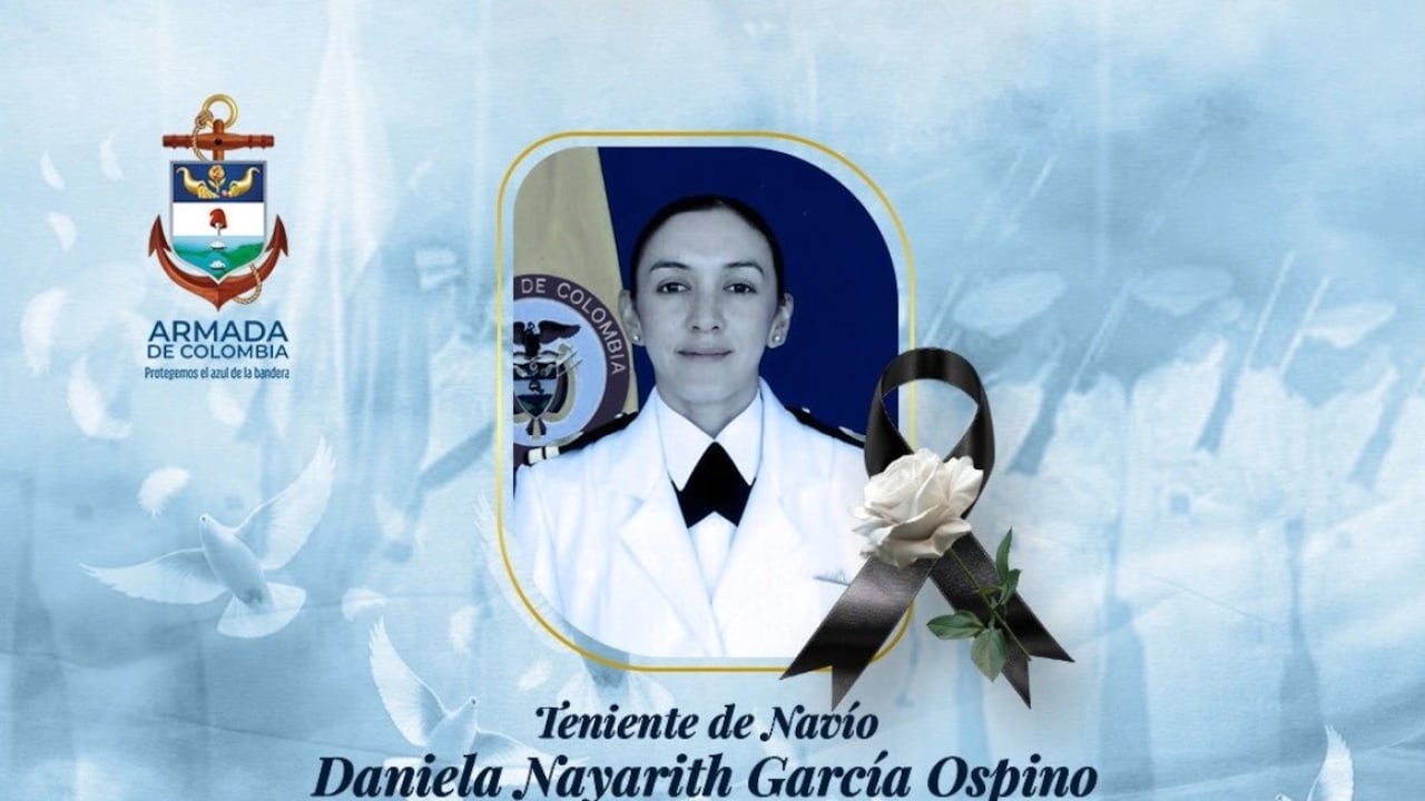 La teniente de navío Daniela Nayarith García Ospino comandaba el buque ARC Palas al momento de su fallecimiento en la base naval de Bahía Málaga.
