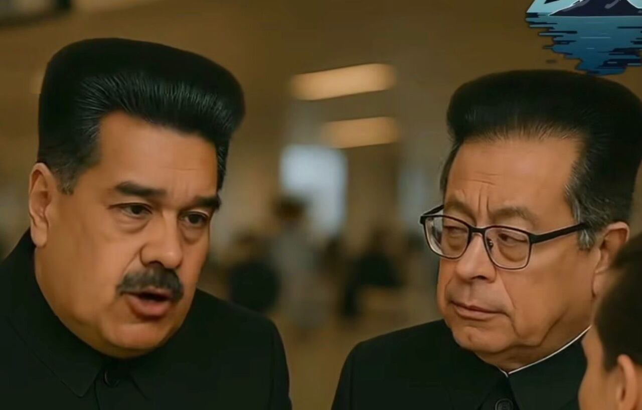 Nicolás Maduro y Gustavo Petro hechos por la IA vestidos de militares norcoreanos