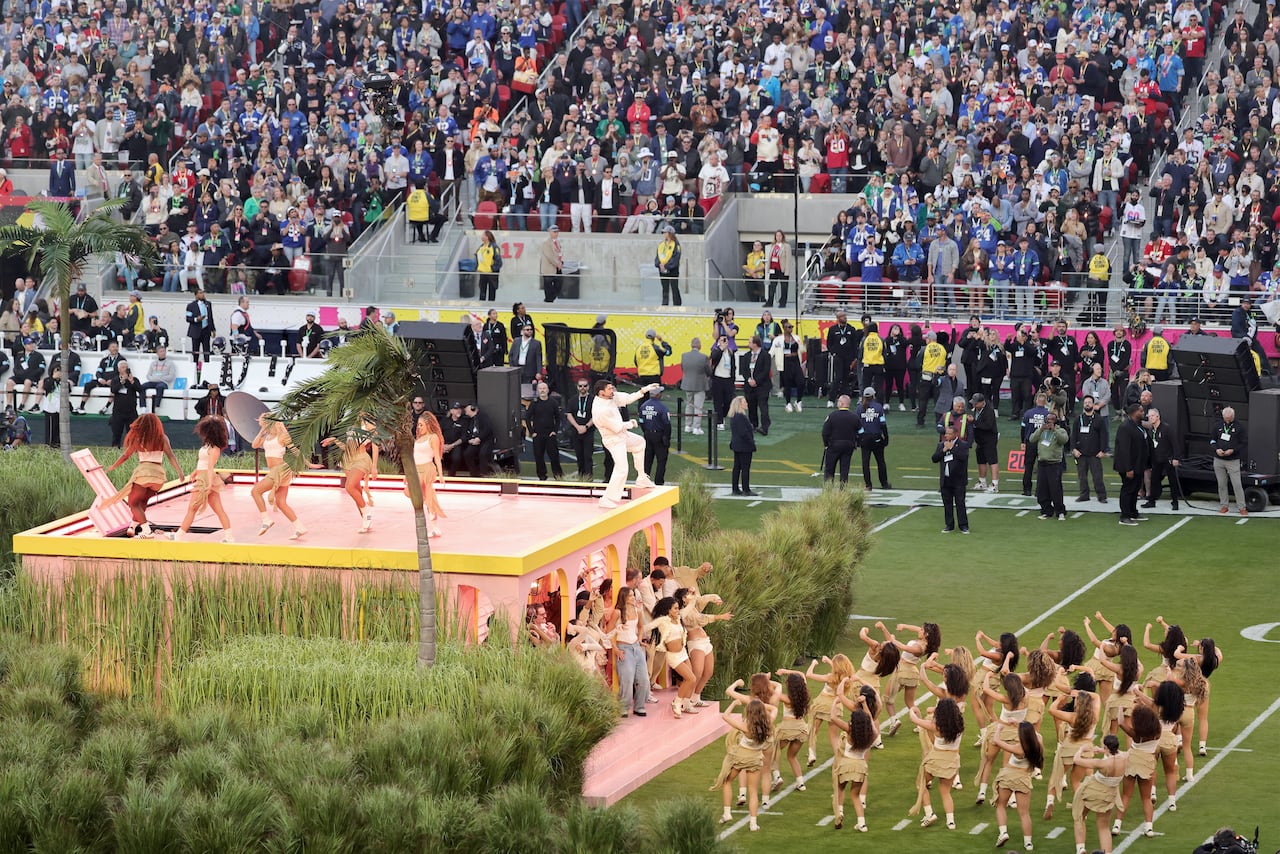 Tarima del medio tiempo del Super Bowl LX en el Levi´s Stadium de Santa Clara, California.