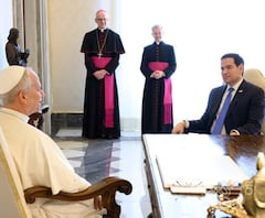 Reunión del papa León XIV con Marco Rubio