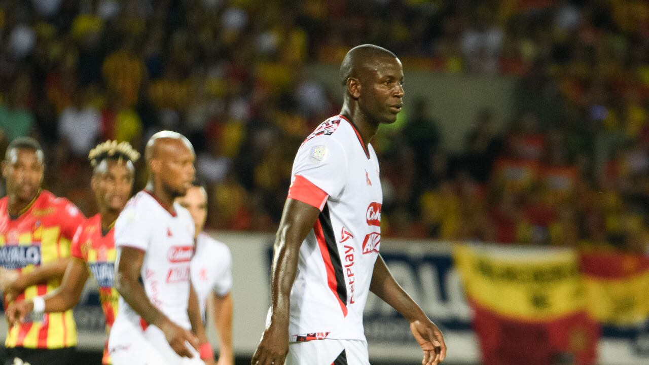 Imagen del partido de la fecha 10 de la Liga colombiana entre Deportivo Pereira y América de Cali por el primer semestre de la Liga colombiana.