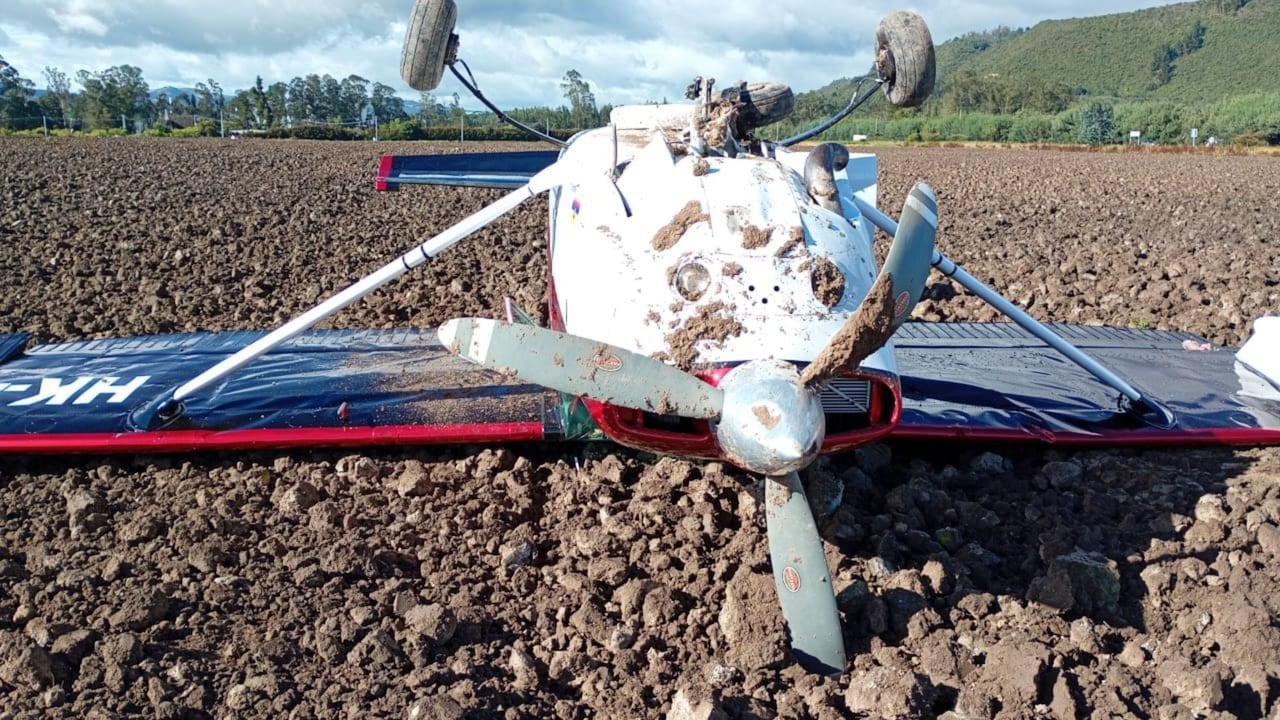 La avioneta accidentada en Gachancipá.
