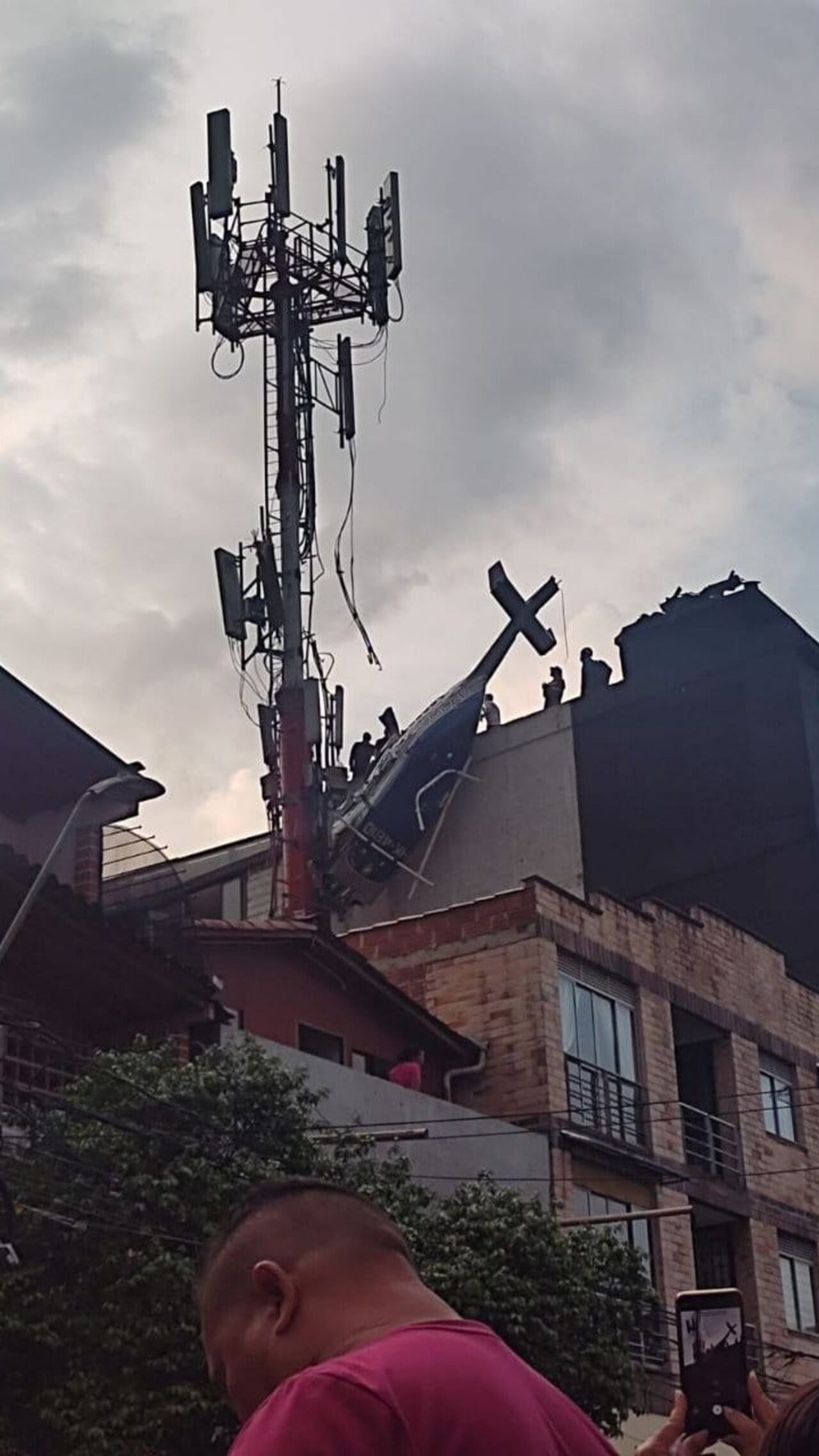 Accidente de helicóptero en Medellín