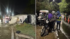 Movilidad y Tránsito realizaron operativos nocturnos en el Km 18 mientras atendían accidente de camión