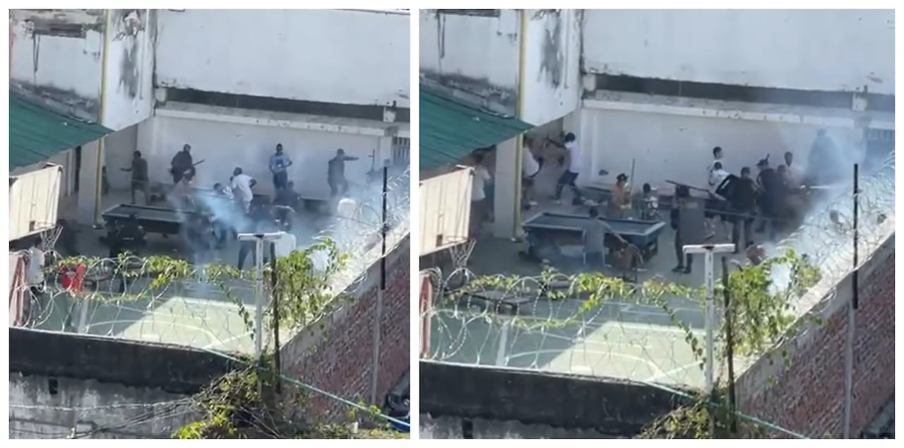 En video quedó grabada la gresca de esta tarde en la cárcel Villahermosa, en Cali.