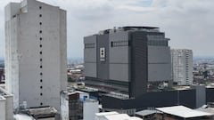 Centro de Cali, se observa el bunker de la fiscalía y el palacio de justicia Pedro Elías Serrano, las torres de la iglesia de Santa Rosa y el sur de la ciudad.