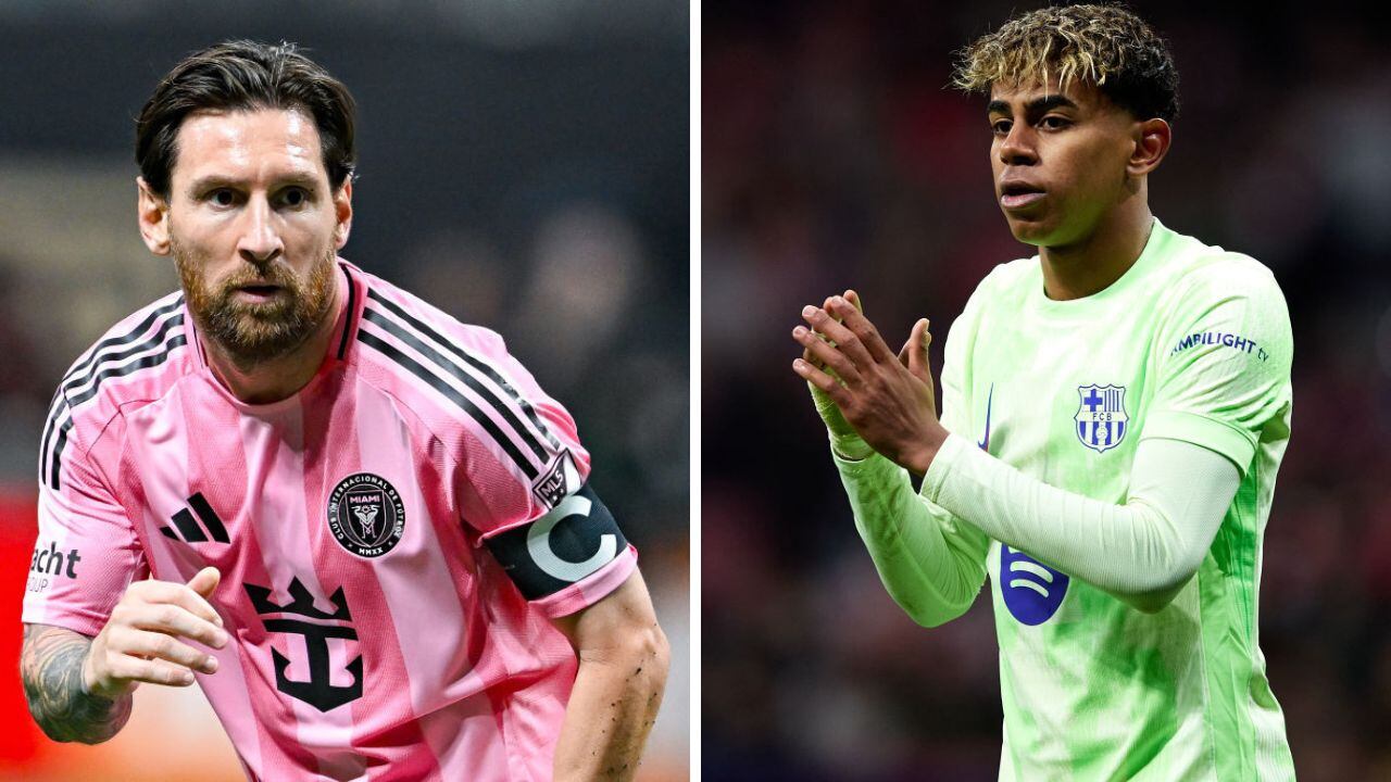 Lionel Messi con el Inter y Lamine Yamal con el Barcelona.