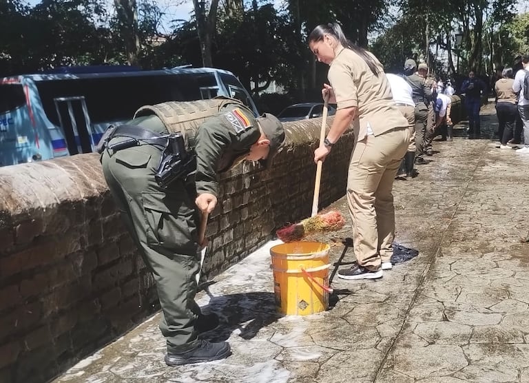 Jornada de limpieza y mantenimiento en el Pueblito Patojo reunió a autoridades, emprendedores y comunidad.