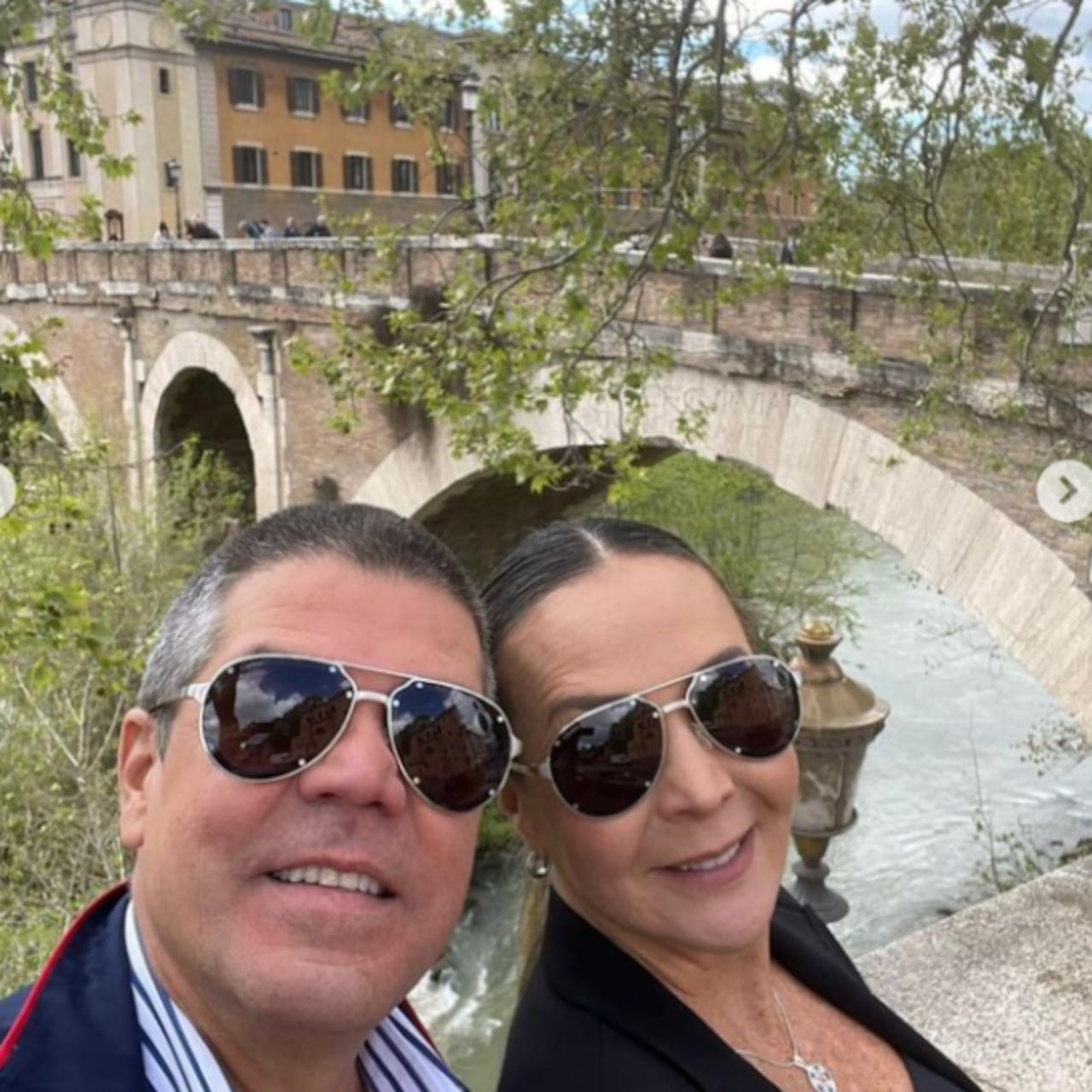 Luz Mery Tristán y su pareja