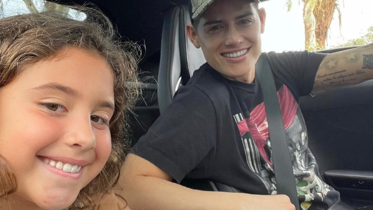 James Rodríguez junto a su hija, Salomé.