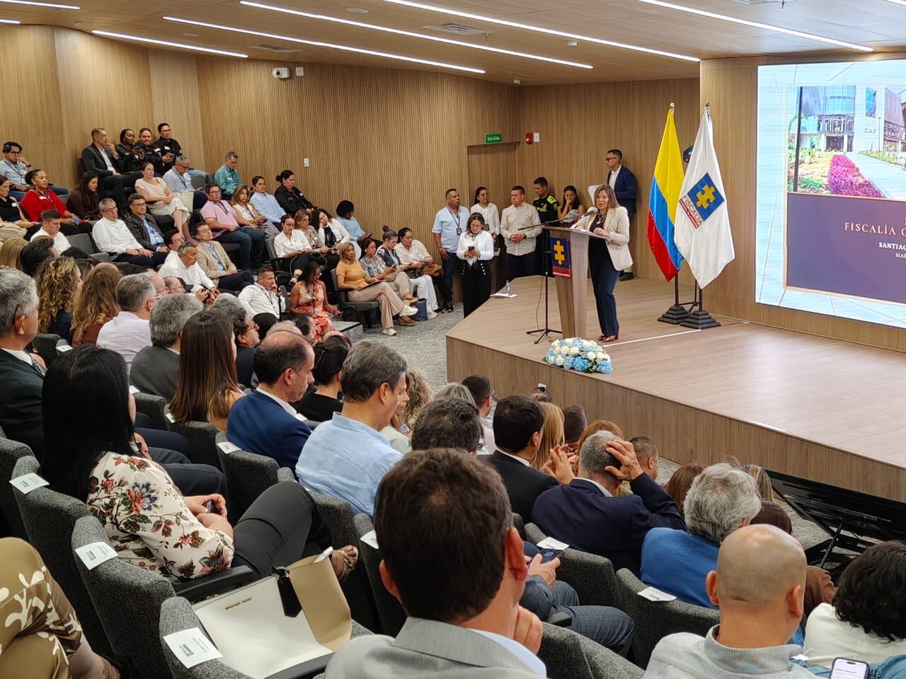 Luz Adriana Camargo Garzón, Fiscal General de la Nación en la inauguración del Búnker de la Fiscalía.