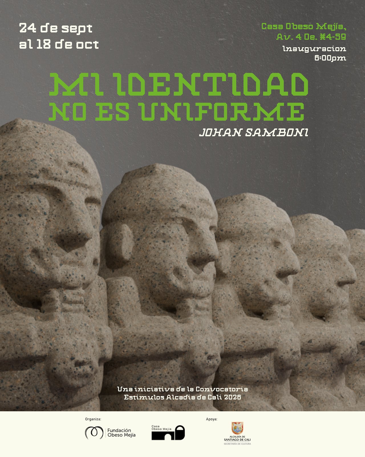 Johan Samboni celebrara una década de trayectoria artística con exposición en la Casa Obeso Mejía.