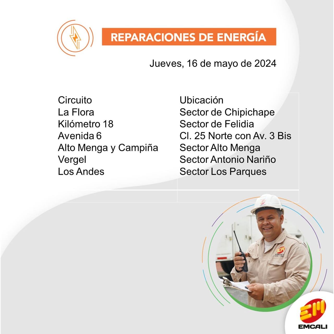 Reparaciones Energía