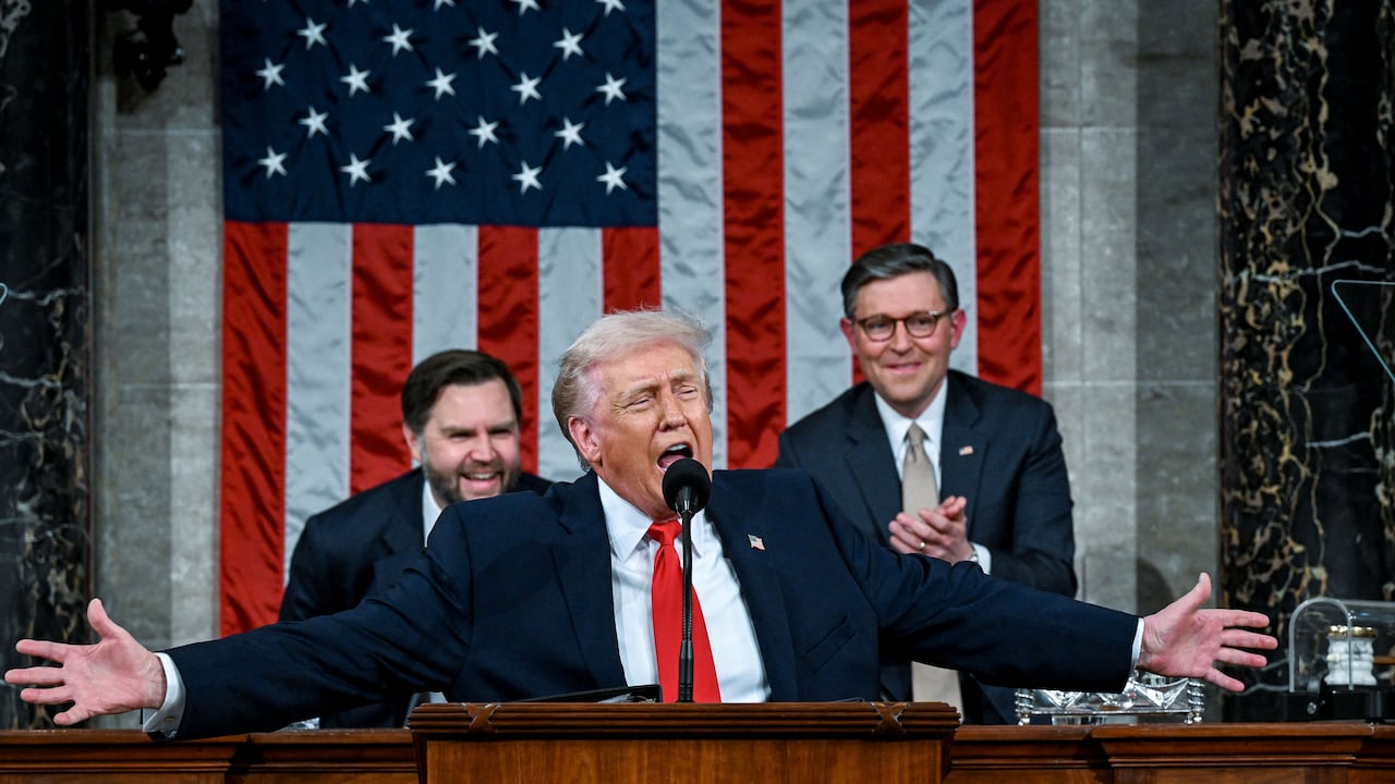 El presidente de Estados Unidos, Donald Trump, pronuncia su primer discurso sobre el Estado de la Unión de su segundo mandato.