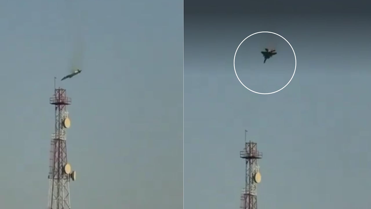 Un video revela el momento en que el avión se desploma.