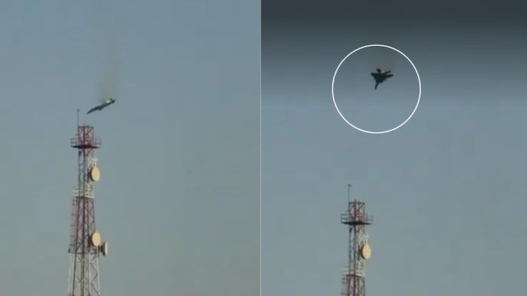 Un video revela el momento en que el avión se desploma.