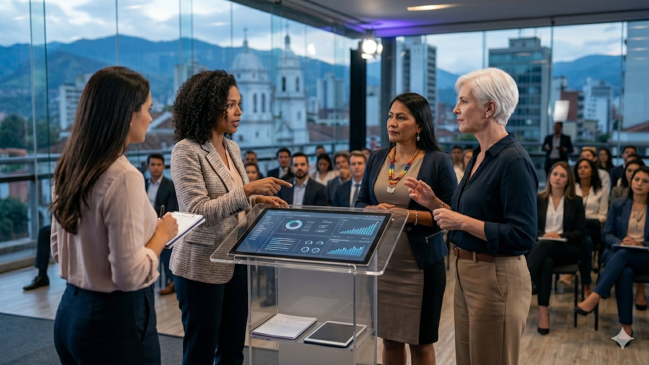 Ganar más confianza es básico para el liderazgo de las mujeres que es cada vez más creciente. Foto creada con Gemini AI.