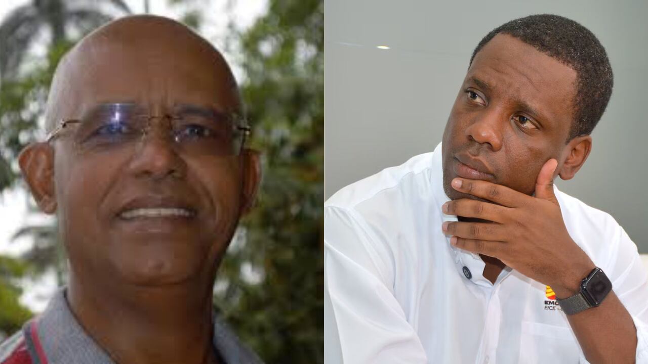 Harold Viáfara, presidente del Sindicato Unión Sindical de EmcaIi, y Roger Mina, Gerente general de Emcali.