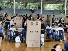 Punto de votación Universidad ICES, elecciones 2026.