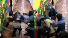 Momento del ataque en el a estudiante en la Universidad Nacional.
