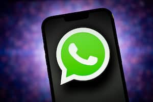WhatsApp logo.