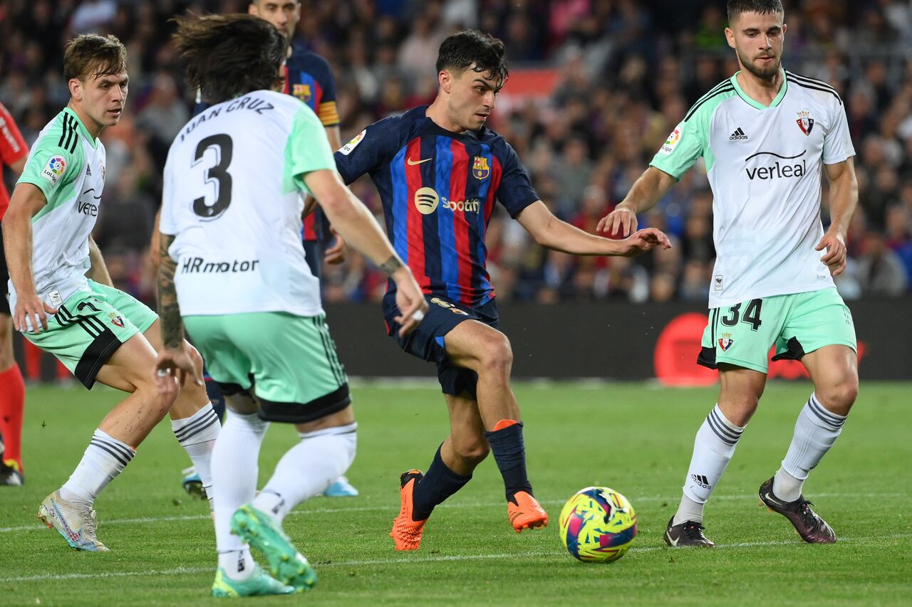 Imagen del partido entre el F.C. Barcelona y Osasuna, por La Liga de España 2022-2023.