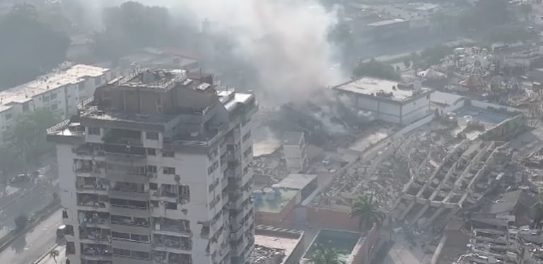 La destrucción en la zona de La Guaira fue captada en imágenes aéreas.