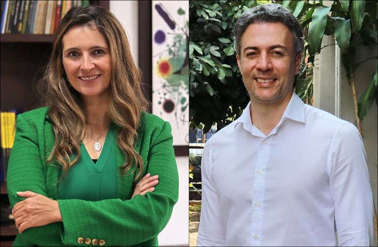 Paloma Valencia, candidata presidencial del Centro Democrático y Daniel Quintero, posible candidato presidencial por el Partido Aico.