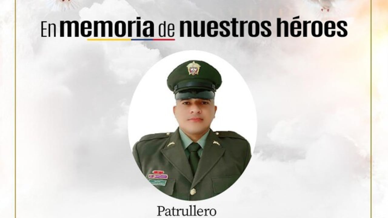 El patrullero de inteligencia Yehinson Yosep Ahumada García, de 34 años, quien fue asesinado en medio de un intercambio de disparos en la vía Espinal–Girardot.